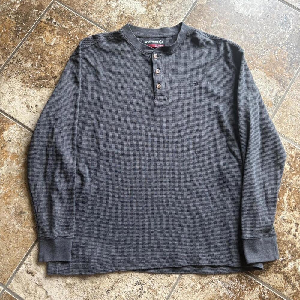 vintage wolverine waffle knit thermal